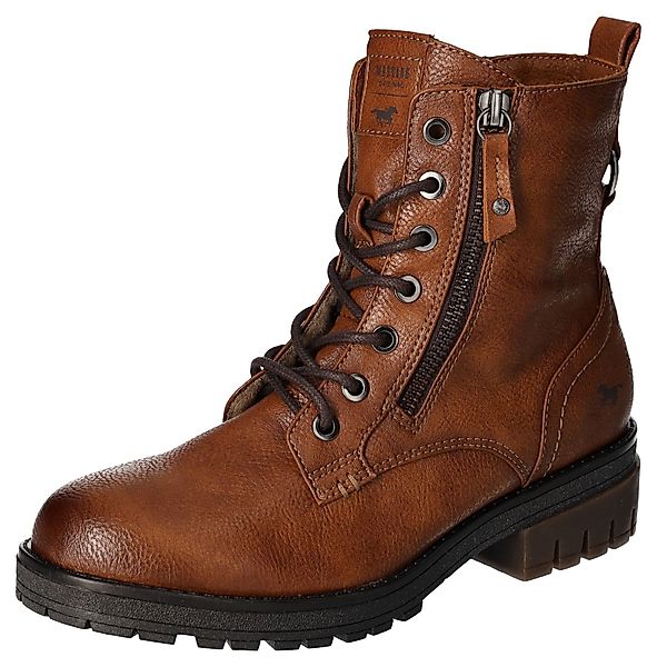 Mustang Shoes Schnürboots, Schnürstiefelette, Blockabsatz, mit günstig online kaufen