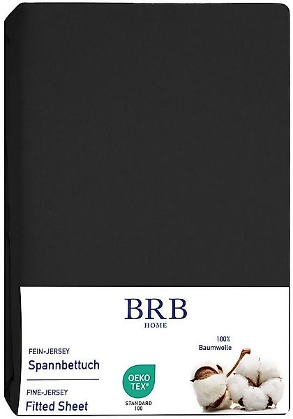 BRB HOME Spannbettlaken Spannbettuch Jersey Baumwolle Bettlaken Betttuch Mo günstig online kaufen
