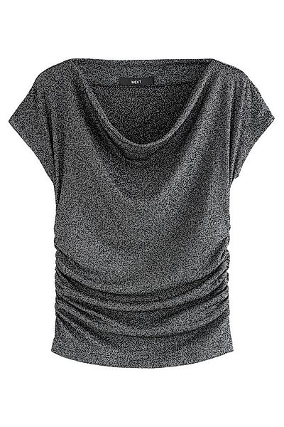 Next Blusentop Glitzerndes Metallic-Oberteil, Kurzgröße (1-tlg) günstig online kaufen