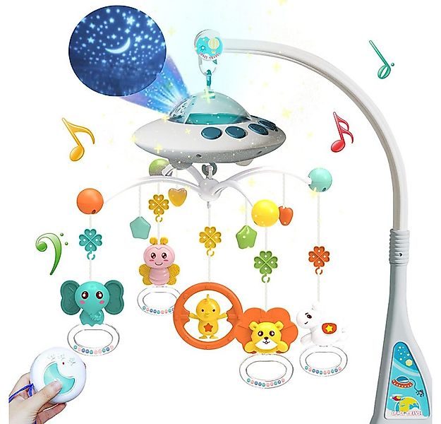CLTYQ Mobile Mobile für Babybett, Elektrisches Mobile mit Licht, Musikmobil günstig online kaufen