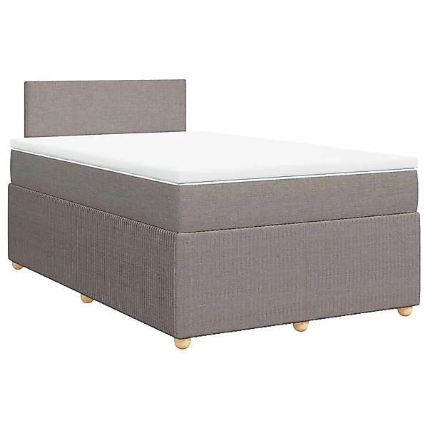 vidaXL Boxspringbett mit Matratze Taupe 120x200 cm Stoff 3289720 günstig online kaufen