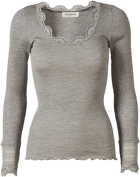 rosemunde Langarmshirt Benita Silk Blouse Vintage-Spitzenbesatz günstig online kaufen