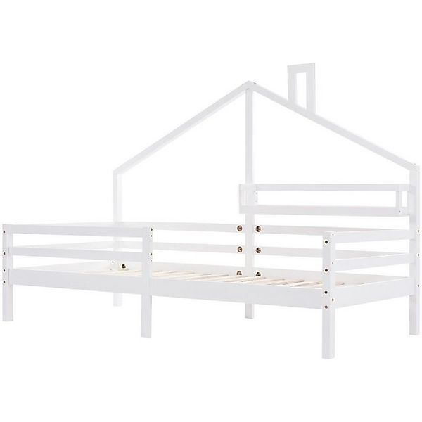 OKWISH Kinderbett Jugendbett Hausbett (90x200cm Weiß mit Lattenrost ohne Ma günstig online kaufen