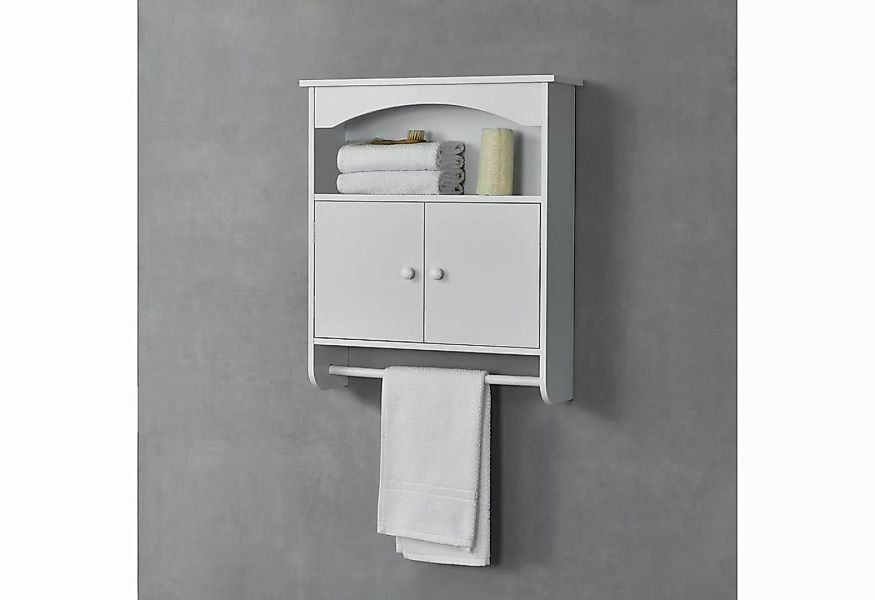 en.casa Badezimmerschrank 61x53x15cm mit Handtuchhalter Wandschrank Schrank günstig online kaufen