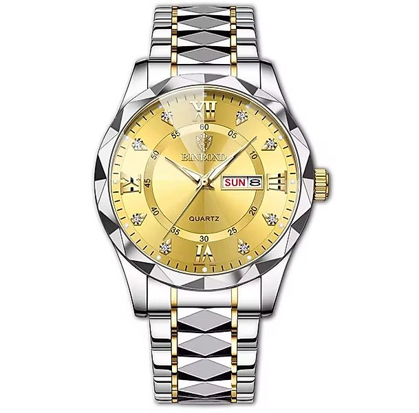 BinBond Quarzuhr Multifunktionsuhr Armbanduhr Chronograph Herrenuhr günstig online kaufen