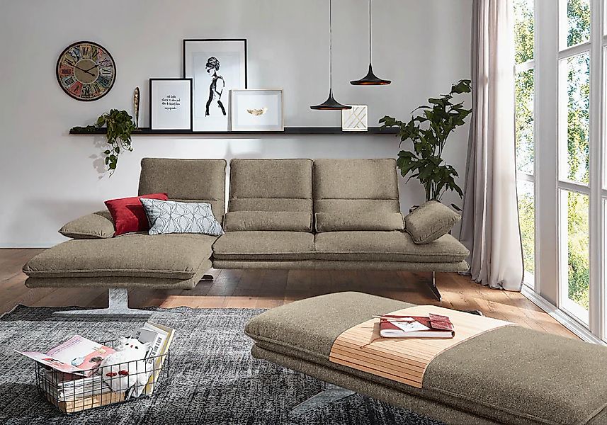W.SCHILLIG Ecksofa "broadway, Designsofa mit tollem Sitzkomfort, L-Form", S günstig online kaufen