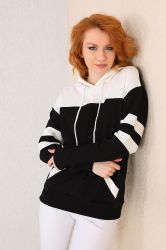 Bongual Kapuzensweatshirt Longsleeve zweifarbig Farbblock mit günstig online kaufen