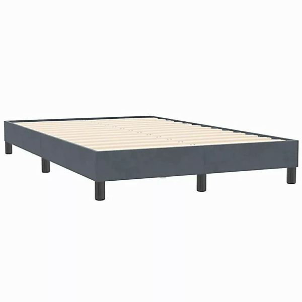 vidaXL Bett Boxspringbett ohne Matratze Dunkelgrau 120x210 cm Samt günstig online kaufen