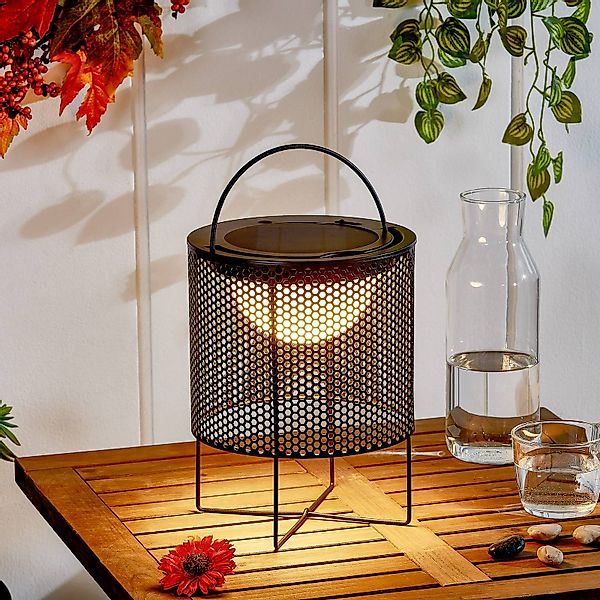 Lindby LED-Solar-Terrassenleuchte Achilleas, RGBW, schwarz günstig online kaufen