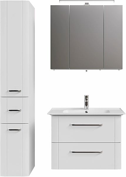Saphir Badmöbel-Set "Badmöbel-Set Serie 3006 3-teilig Keramik-Waschtisch mi günstig online kaufen