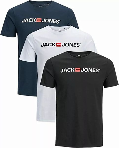 Jack & Jones T-Shirt Stilvolles Slim-Fit Shirt mit Printdruck (3er-Pack) be günstig online kaufen