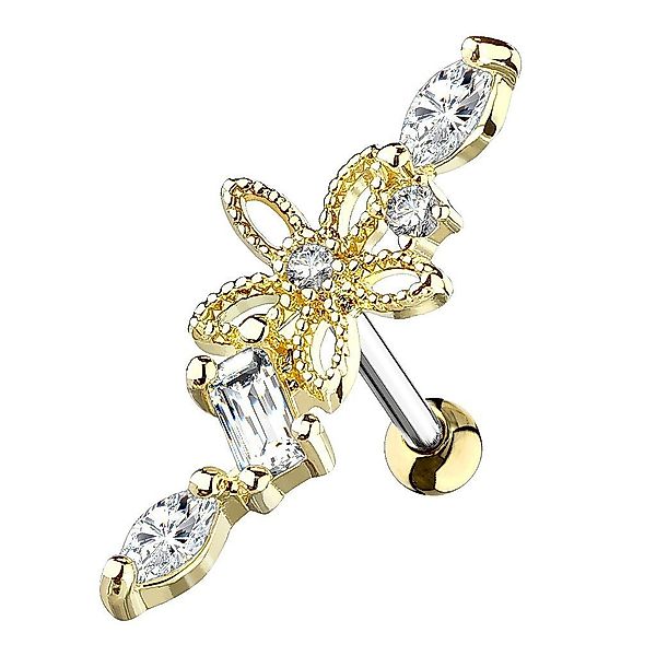 Taffstyle Piercing-Set Knorpel Ohrstecker Piercing Blume günstig online kaufen