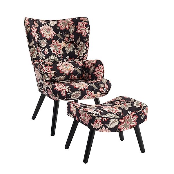 HomeMiYN Ohrensessel Relaxsessel Lehnstühle Patchwork Ohrensessel günstig online kaufen