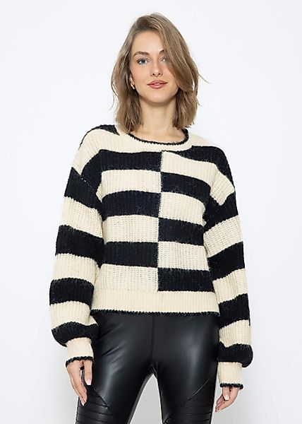 SASSYCLASSY Strickpullover Lässiger Pullover mit versetzten günstig online kaufen