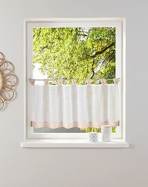 my home Scheibengardine "Bitola" Schlaufen 1 Stk. tlg. Fertiggardine, trans günstig online kaufen