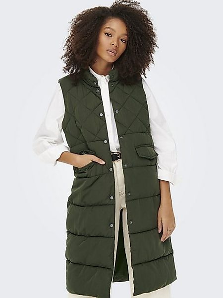 ONLY Steppweste Lange Steppweste Winterjacke ohne Ärmel ONLSTACY QUILTED WA günstig online kaufen