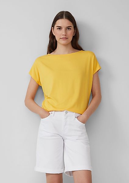 s.Oliver Shirttop Fließendes Jersey-Shirt mit überschnittenen günstig online kaufen