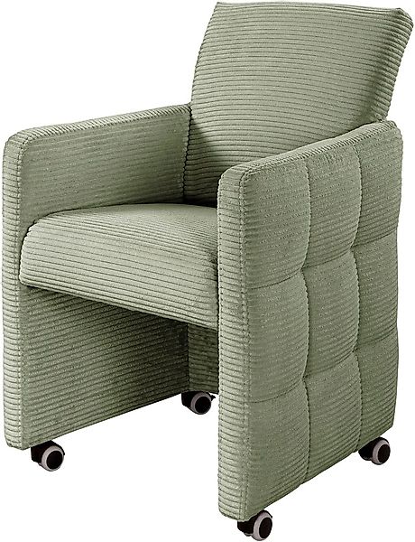 exxpo - sofa fashion Esszimmersessel »Barista, Loungesessel auf Rollen mit günstig online kaufen