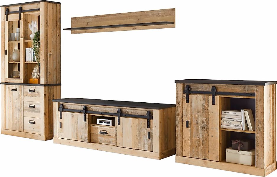 Home affaire Wohnwand "SHERWOOD" 4 Stk. tlg. günstig online kaufen
