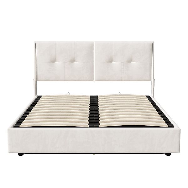 Furnishings Home Polsterbett Stauraumbett Doppelbett LED, günstig online kaufen