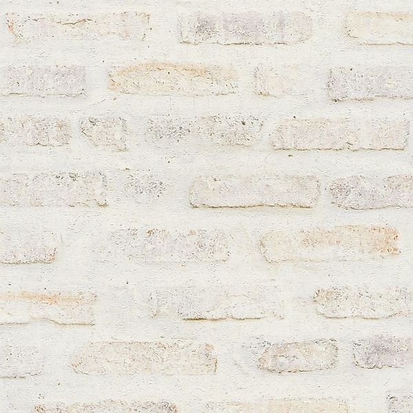 Bricoflor 3D Steintapete Weiß Creme Helle Tapete inMauer Optik für Küche un günstig online kaufen