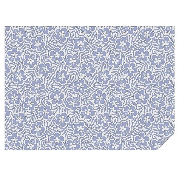 Tulup Fensterfolie Hibiskusblüten Milchglasfolie 200x146 cm Blau Milchglasf günstig online kaufen