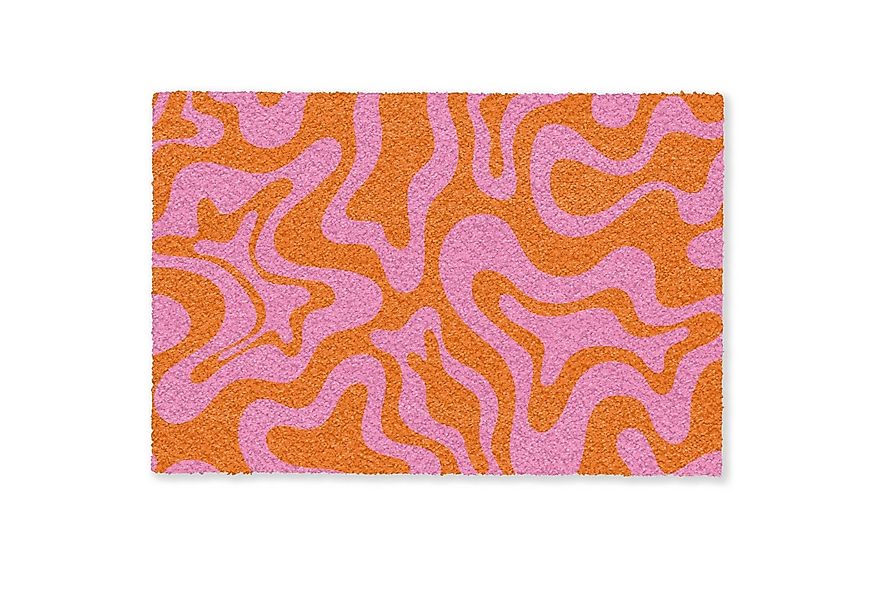 MuchoWow Fußmatte Muster - Rosa - Orange - Abstrakt - Modern, Rechteckig, i günstig online kaufen