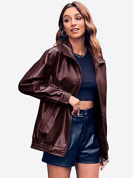 Imily Bela Bikerjacke Damen Lederjacke (Packung, günstig online kaufen