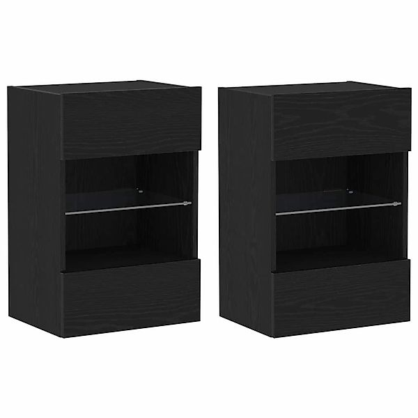 vidaXL TV-Schrank 2 Stk Schwarz 40 x 30 x 60,5 cm Holzwerkstoff 863097 günstig online kaufen