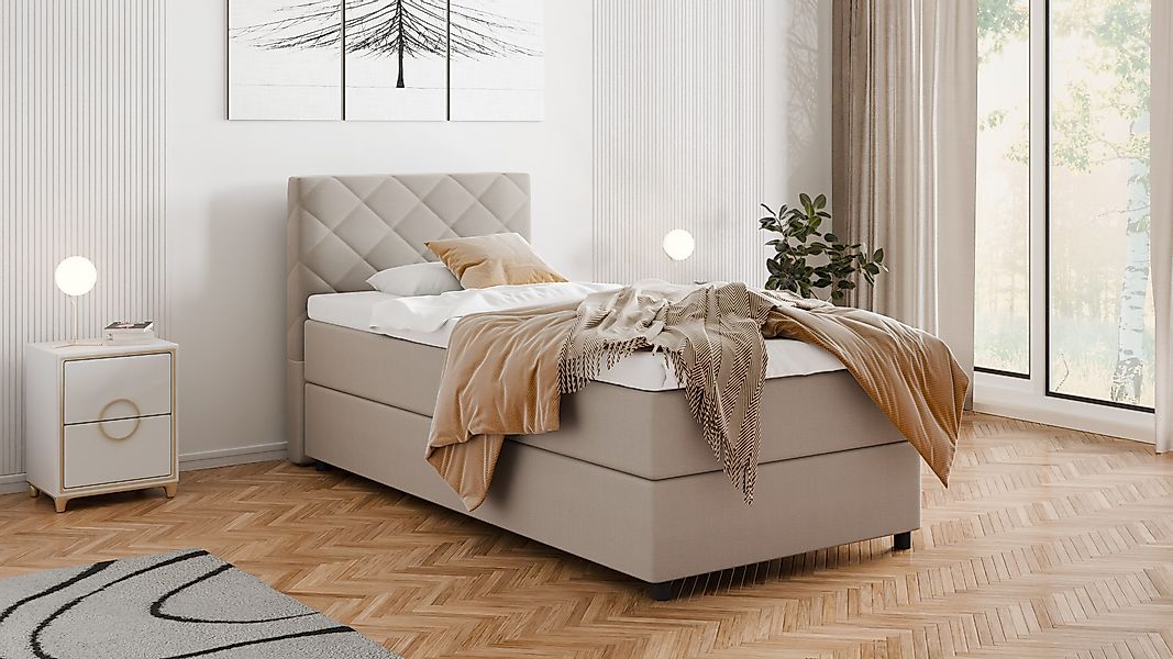 PANDA MÖBEL GmbH Boxspringbett DIAMARO 90x200, günstig online kaufen