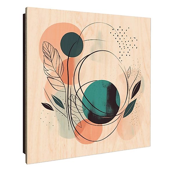 Banjado Schlüsselkasten Holz 30x30cm Schwarz Scharnier Rechts 50 Haken Desi günstig online kaufen