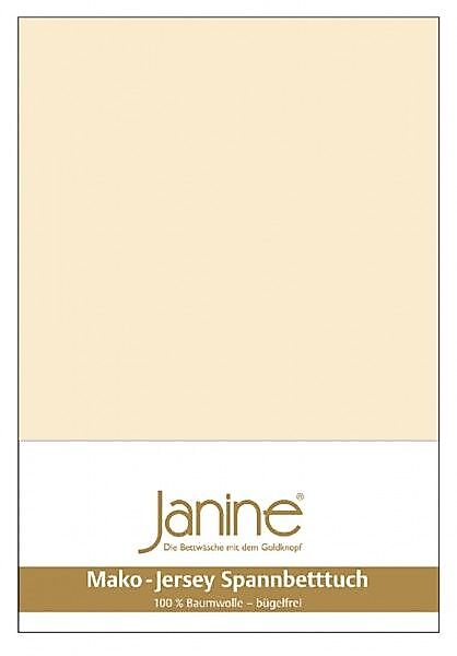 Janine Janine Spannbetttuch Mako-Feinjersey 5007 leinen (27) Größe:  150x20 günstig online kaufen