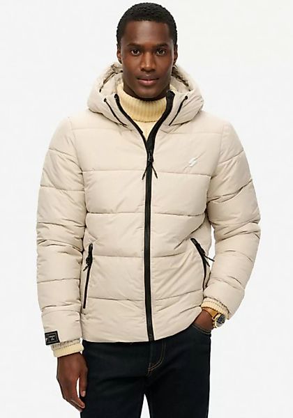 Superdry Steppjacke "HOODED SPORTS PUFFR JACKET", mit Kapuze, mit kontrastf günstig online kaufen