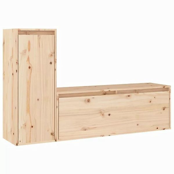 furnicato TV-Schrank TV-Schränke 2 Stk. Massivholz Kiefer (1-St) günstig online kaufen