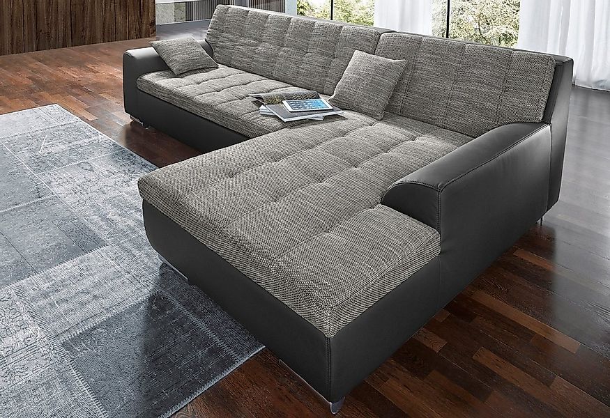 DOMO collection Ecksofa "Treviso viele Bezüge, auch in Cord, L-Form, B/T/H: günstig online kaufen