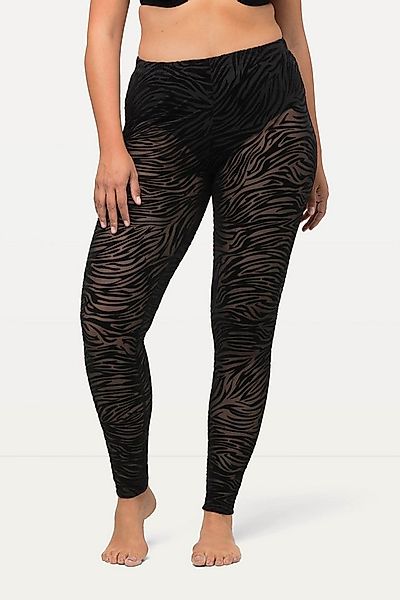 Ulla Popken Feinstrumpfhose Strumpf-Leggings Mesh Animalmuster günstig online kaufen