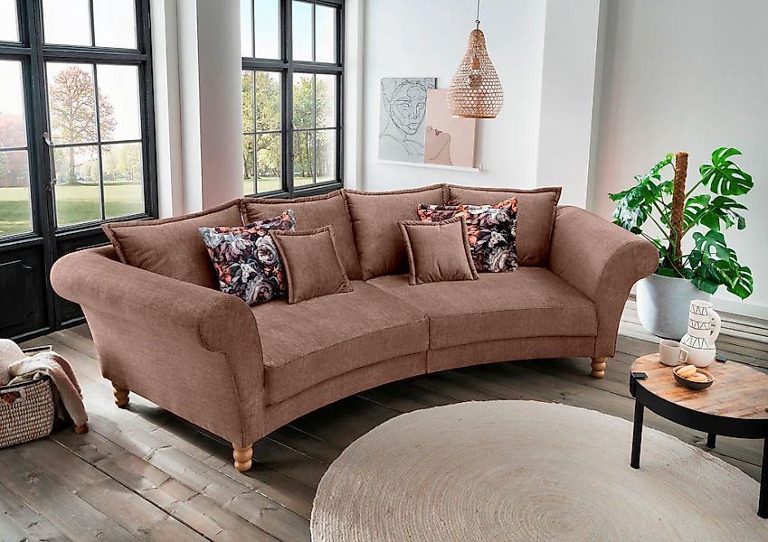 Home affaire Big-Sofa "Tassilo geschwungene Formensprache, bequem, Mega Sof günstig online kaufen