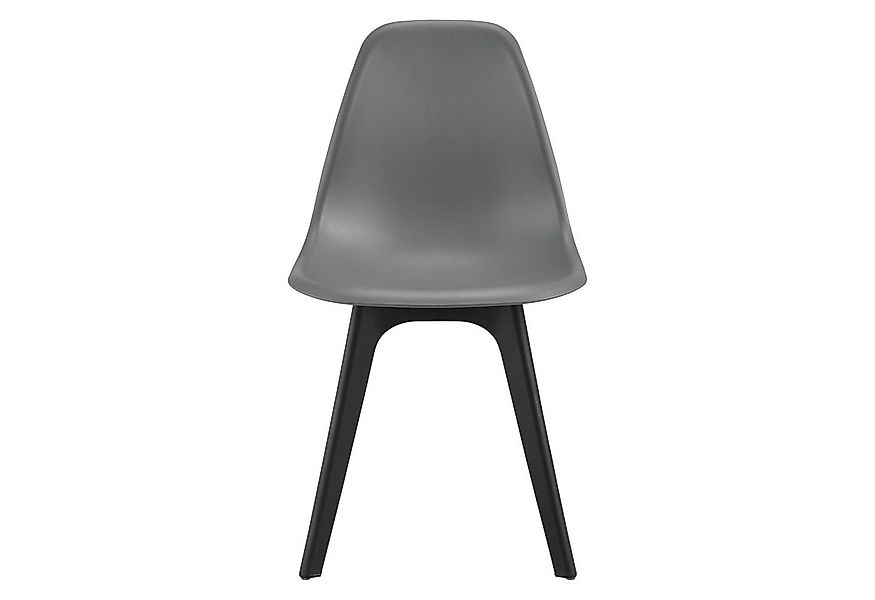 en.casa Esszimmerstuhl (2er Set), »Brevik« Kunststoff Grau/Schwarz günstig online kaufen