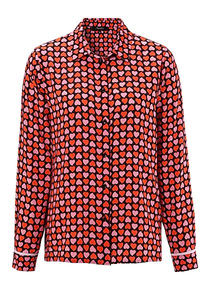 Aniston CASUAL Hemdbluse, allover mit kleinen Herzchen bedruckt günstig online kaufen