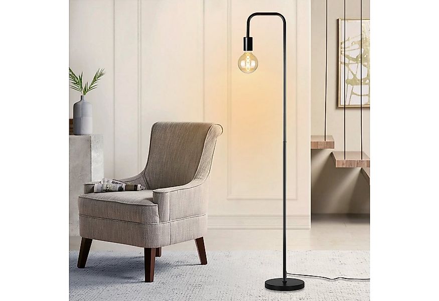 Nettlife Stehlampe Stehlampe Schwarz mit Fußschalter 1xE27, LED wechselbar, günstig online kaufen