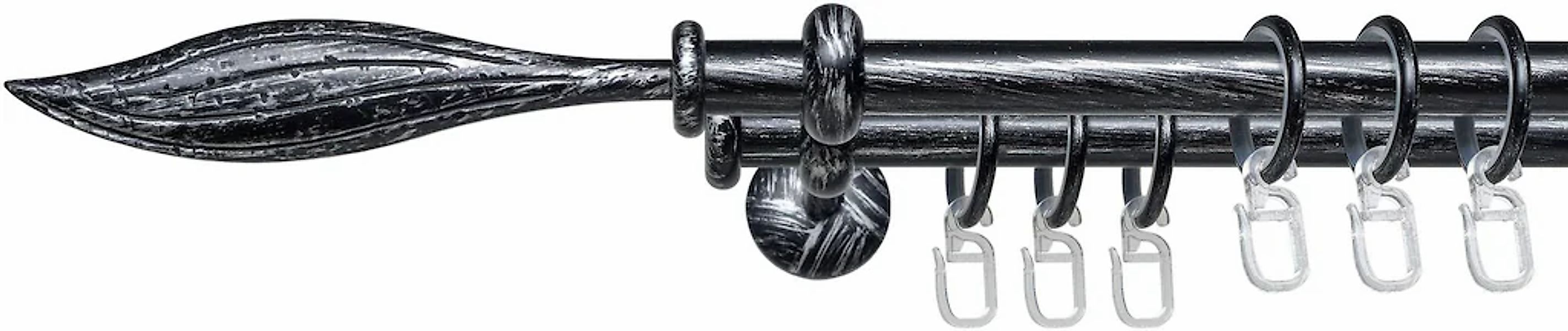 Liedeco Gardinenstange "Esp Blatt" Ø 16 mm 2 läufig-läufig Fixmaß günstig online kaufen