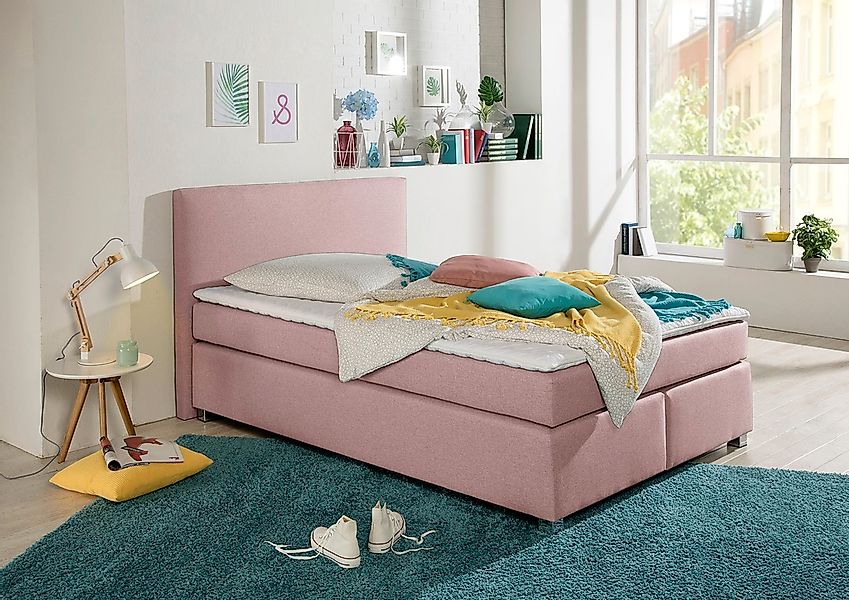 Home affaire Boxspringbett "Eliana" inkl. Topper, in 4 Breiten, 3 Matratzen günstig online kaufen