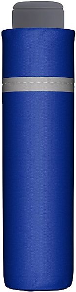 doppler Taschenregenschirm "Mini Light up uni, Blue", mit reflektierenden E günstig online kaufen