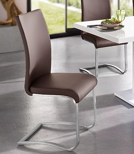 MCA furniture Freischwinger »Arco«, (Set), 2 St., Leder, Stuhl mit Echtlede günstig online kaufen