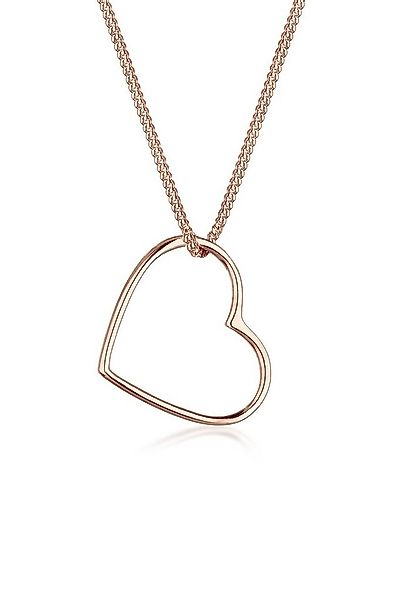 Elli Kette mit Anhänger Herz Anhänger Liebe Cut Out 925 Silber, Herz günstig online kaufen