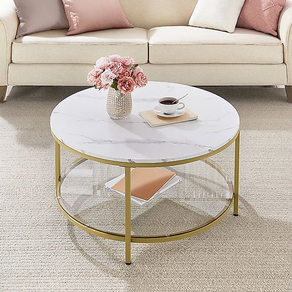 VASAGLE Couchtisch, Beistelltisch, Ø 65/80 x günstig online kaufen
