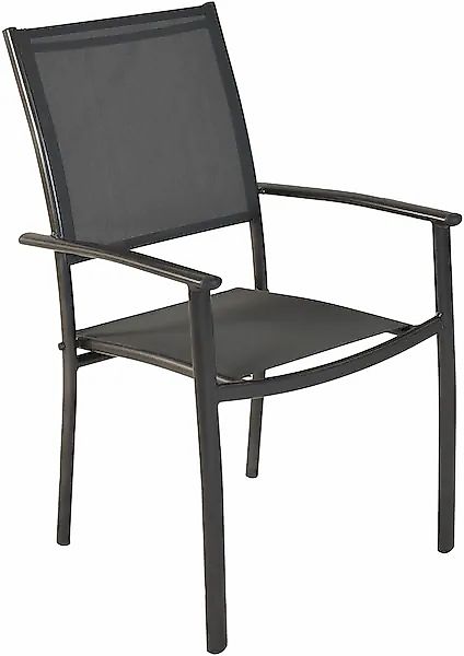 Merxx Milano Gartensessel stapelbar Graphit-Grau 2er-Set günstig online kaufen
