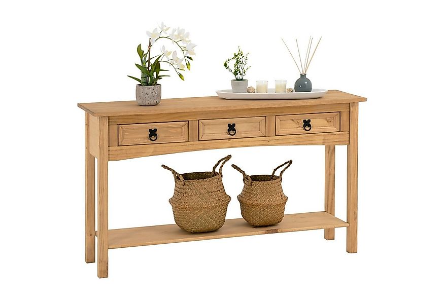 CARO-Möbel Konsolentisch SALSA, Schmaler Flurtisch mit 3 Schubladen und Abl günstig online kaufen