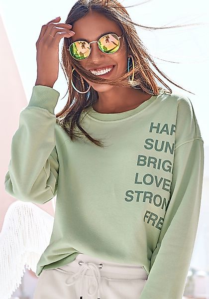 Buffalo Sweatshirt mit Statement Druck, Loungeanzug günstig online kaufen