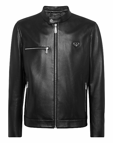 PHILIPP PLEIN Bikerjacke "Leather Biker Jacket" günstig online kaufen
